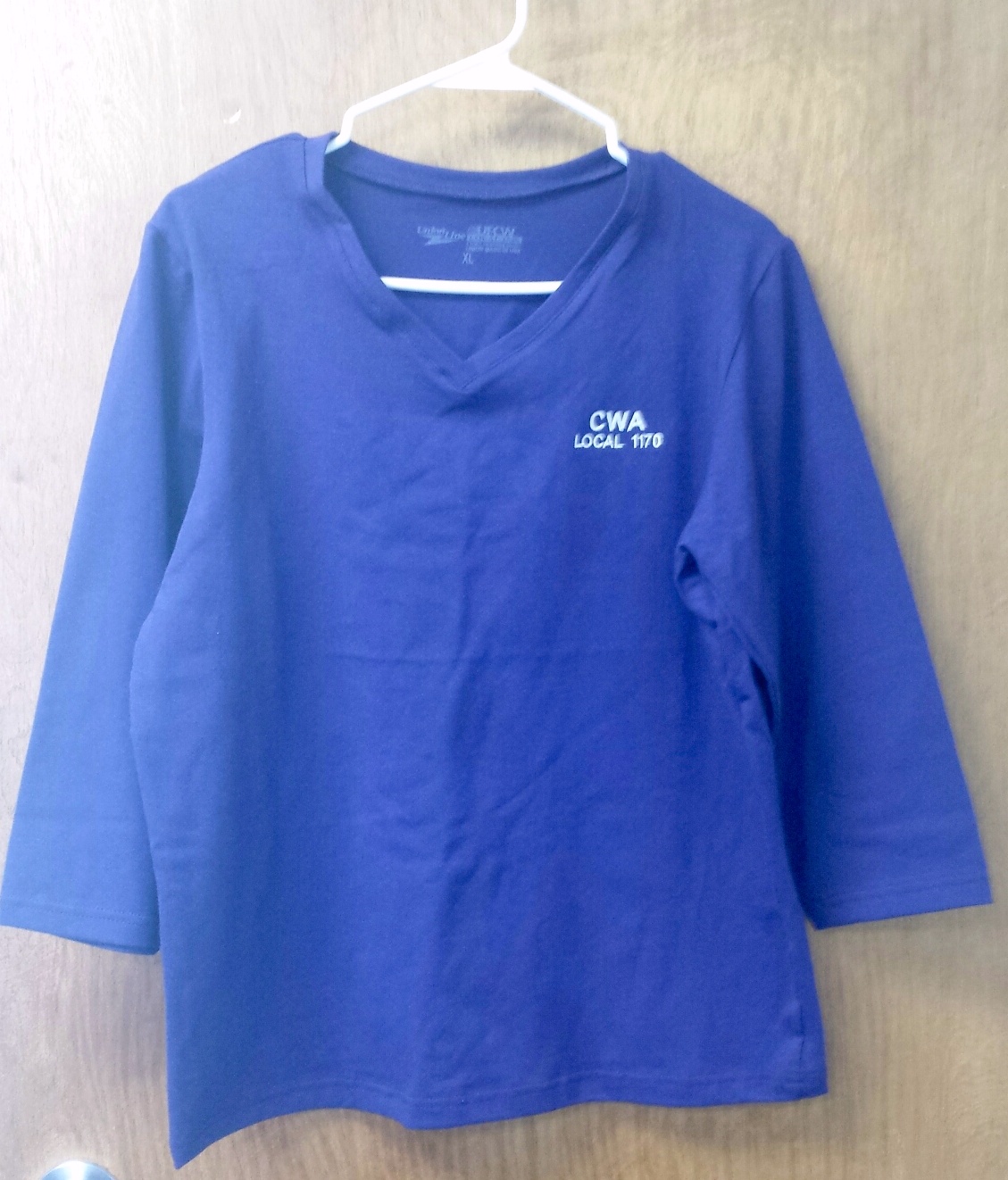 Ladies Purple 3/4 Sleeve Shirt - CWA Local 1170
